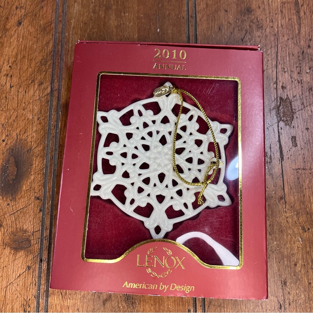 Lenox White Snowflake Holiday Ornament